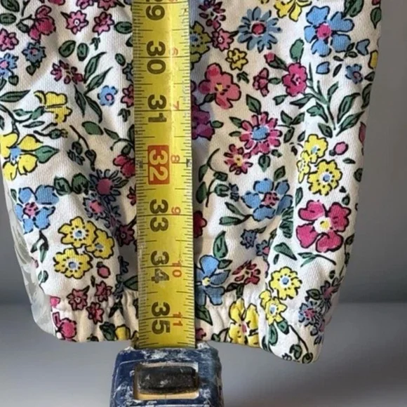 VTG Teddy Fresh Women's Floral/White Grandma Jogger Sweatpants SMALL-Patch Logo - Picture 7 of 13